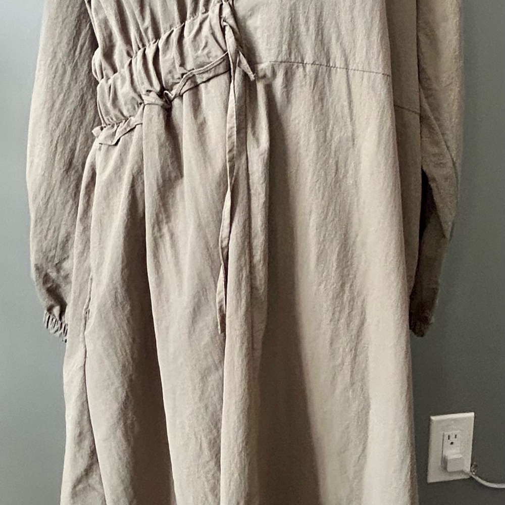 Khaki Green Long Sleeve Dress